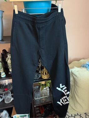 Kenzo Black Logo Drawstring Joggers